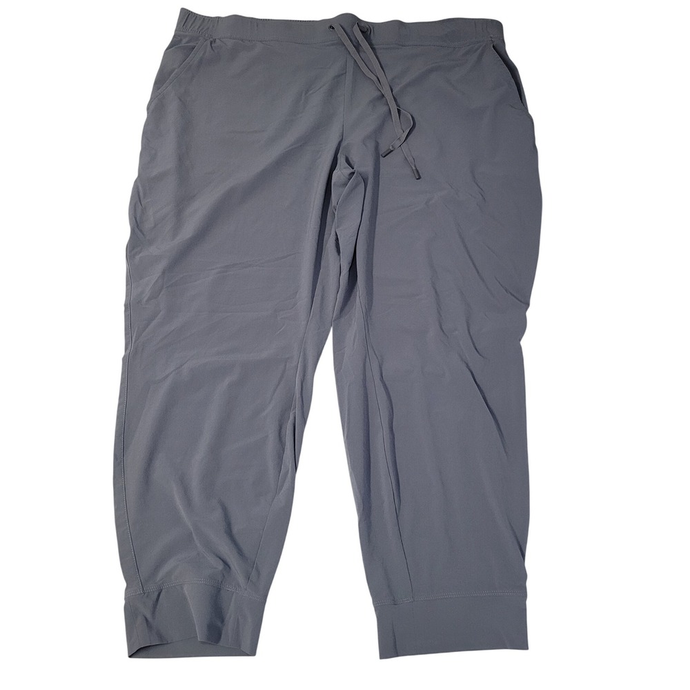 Eddie Bauer Womens‎ 2XL Gray Polyester Spandex Drawstring Jogger Pants